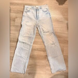 ZARA Distressed Light Blue 90s Women's Jeans